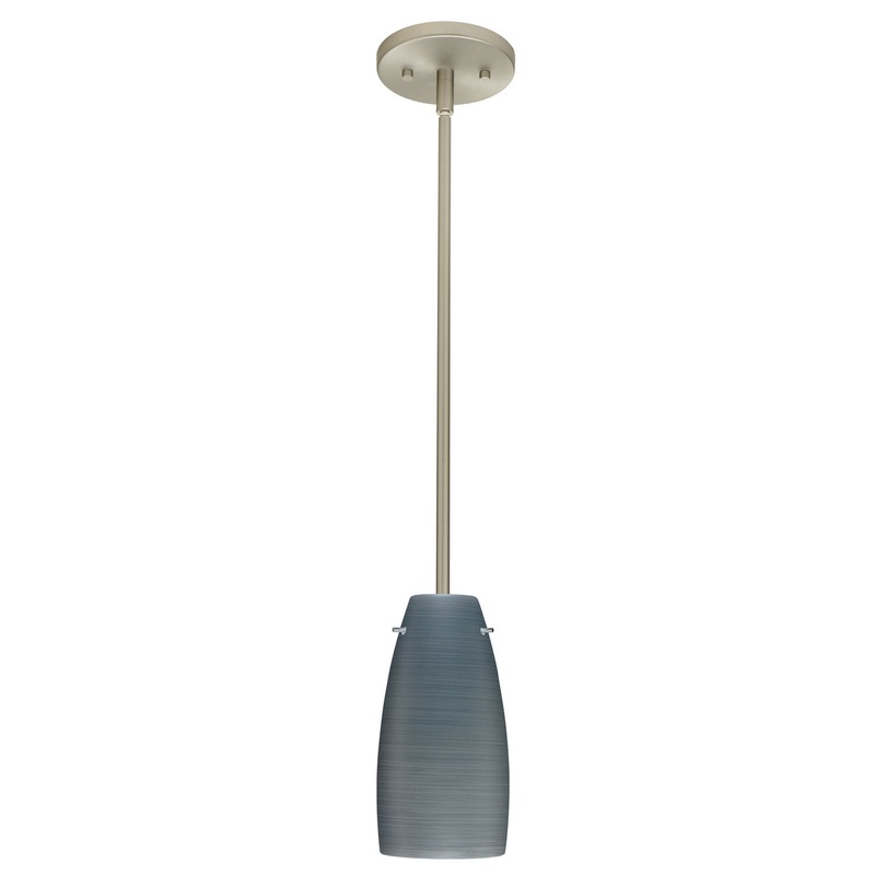 Besa 1TT-1512TN-SN Tao One Light Pendant Satin Nickel