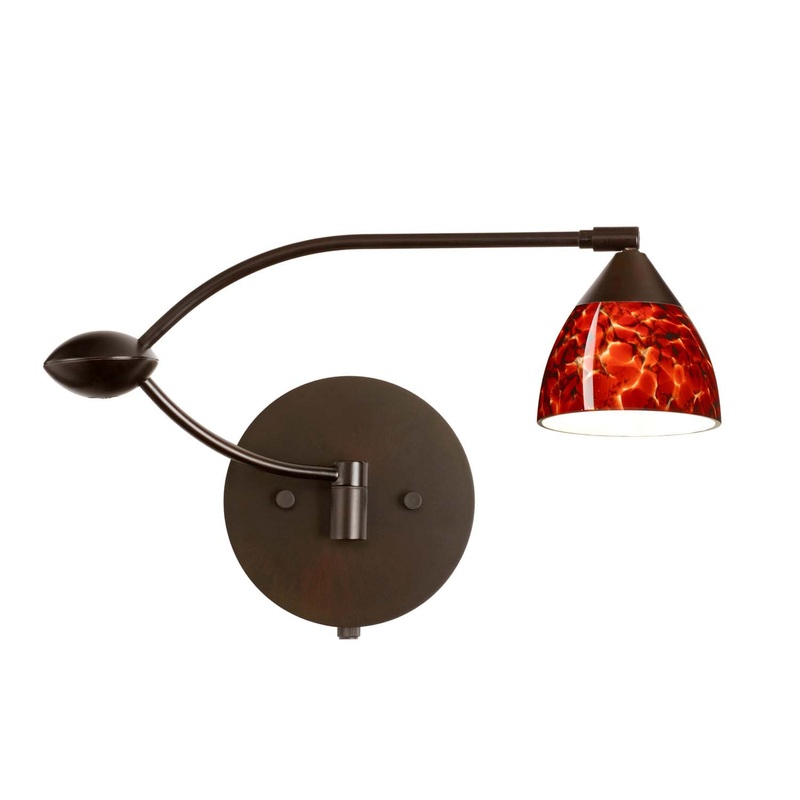 Besa 1WU-185841-BR Divi One Light Swing Arm Wall Sconce Bronze (Discontinued)
