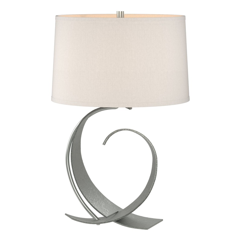 Fullered Impressions Table Lamp Vintage Platinum Flax Shade (SE)