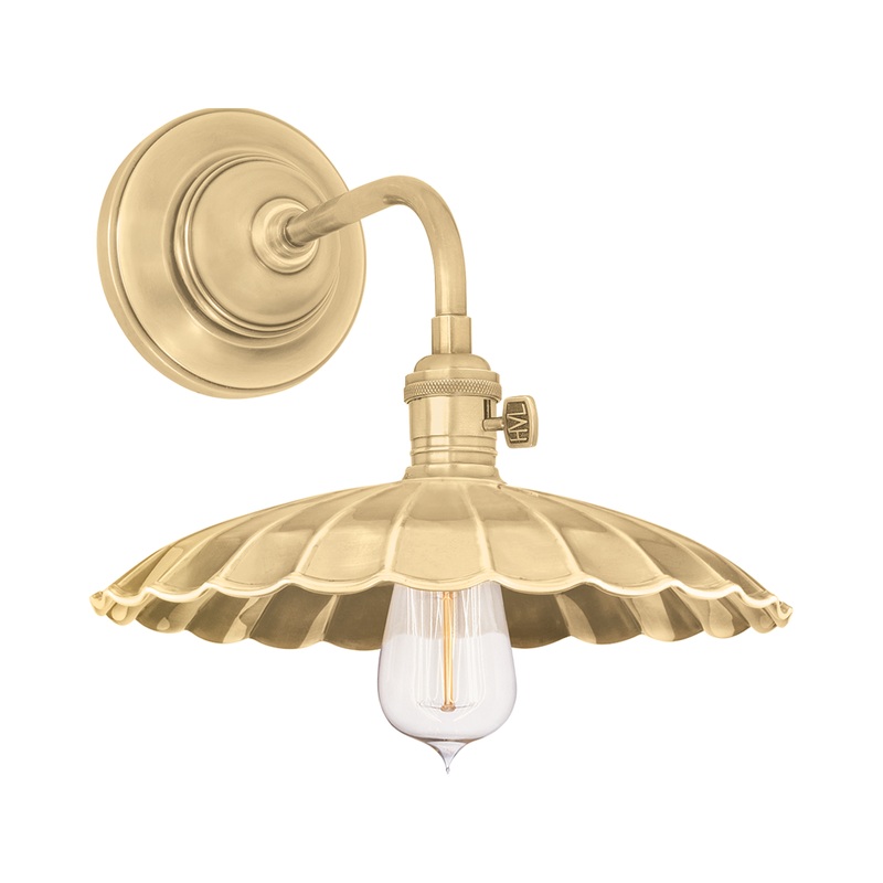 Heirloom 1-Light Wall Sconce Aged Brass III