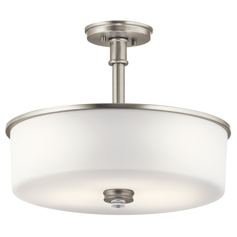 Kichler 43925NI Three Light Pendant/Semi Flush, Brushed Nickel