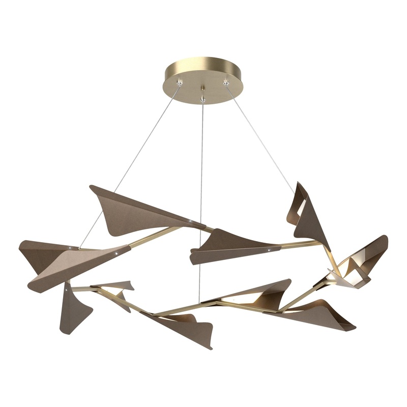 Plume 12-Light LED Pendant Soft Gold Bronze
