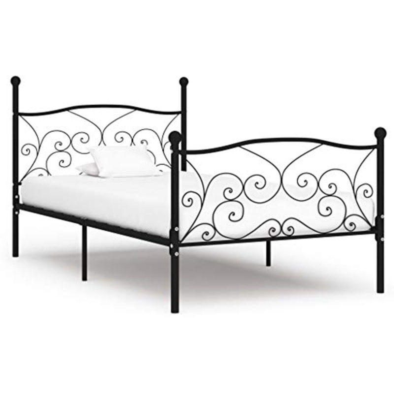 SKM Giroletto con Doghe Nero in Metallo 100×200 cm (16.9kg)