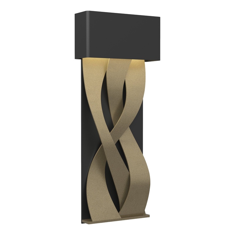 Tress Small LED Sconce Black Soft Gold