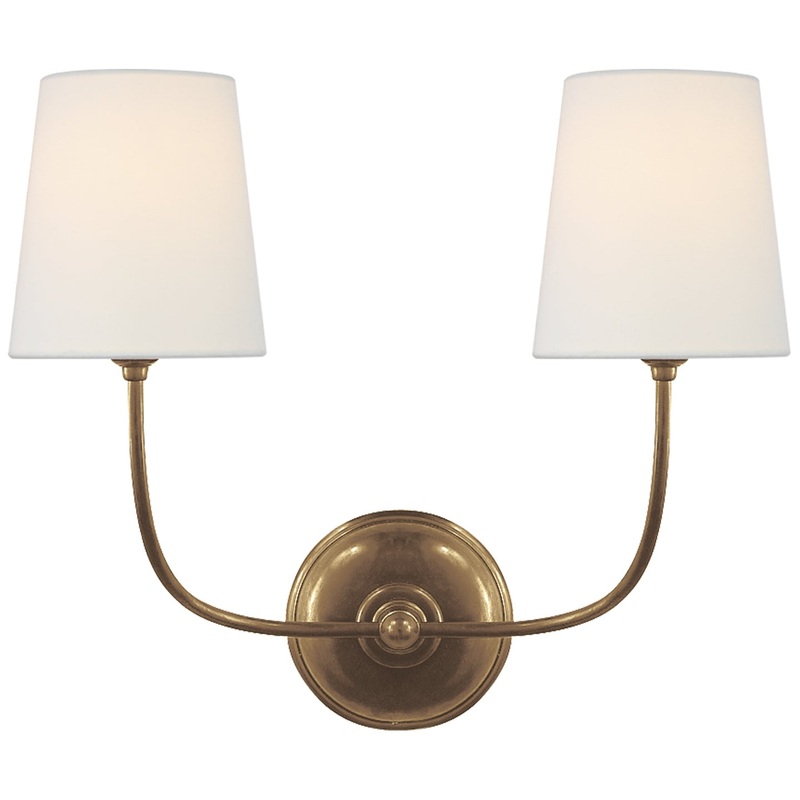 Two Light Wall Sconce from the Vendome Collection in Hand-Rubbed Antique Brass Finish by Visual Comfort Signature