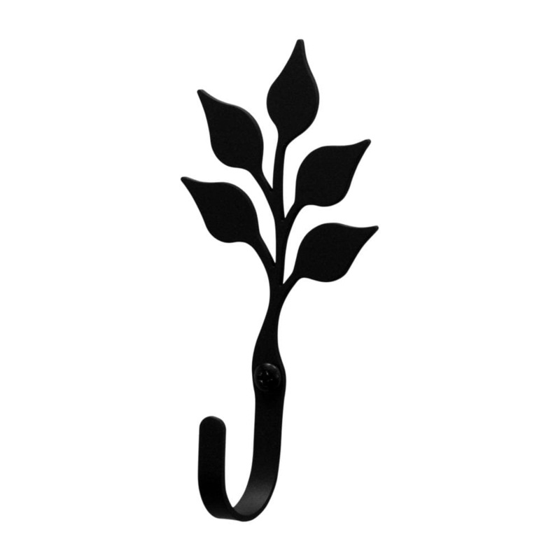 Village Wrought Iron WH-76-XS Leaf Wall Hook Extra Small