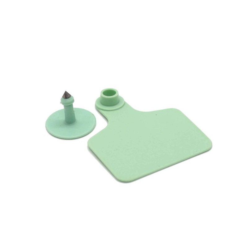 100x Cattle Ear Tags 6x7cm Set – Medium Green Blank Cow Sheep Livestock Label