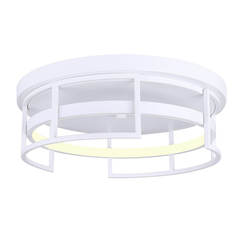 Canarm LFM231A15WH Amora LED Flush Mount Matte White