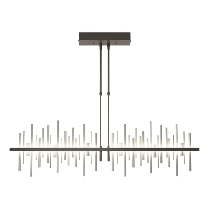 Cityscape Large LED Pendant Dark Smoke Vintage Platinum