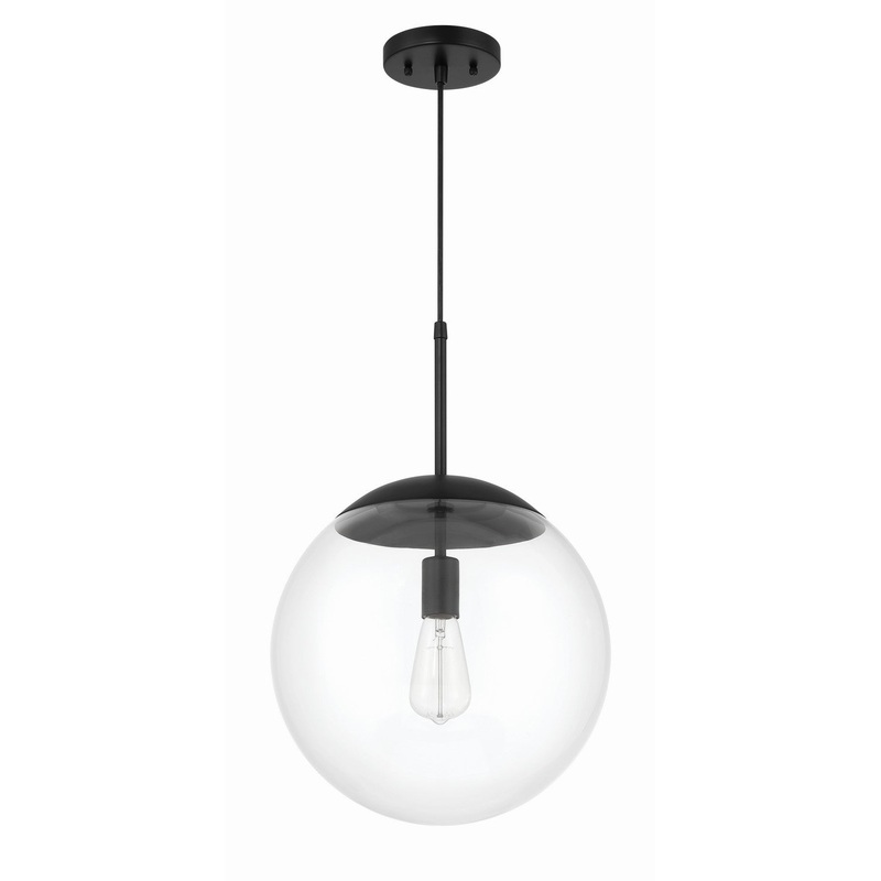 Craftmade 56893-FB Gaze One Light Pendant Flat Black