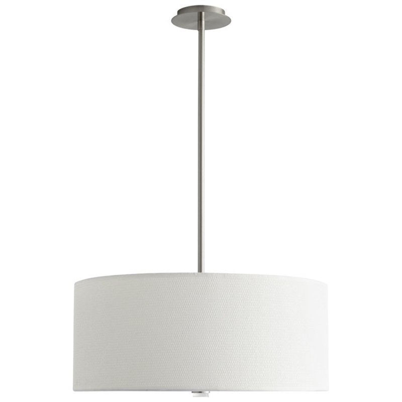 Echo Three-Light 24″ LED Drum Pendant – Satin Nickel