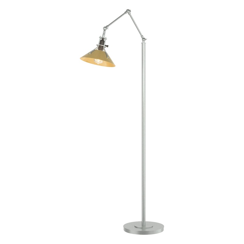 Henry Floor Lamp Vintage Platinum Modern Brass