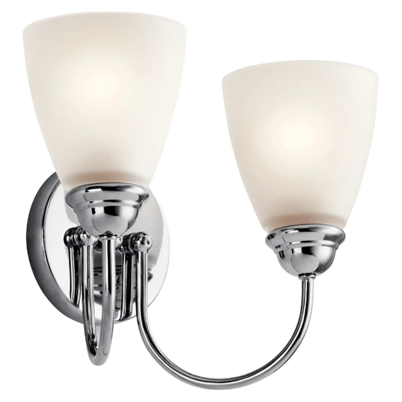 Jolie 13″ 2-Light Vanity Light Chrome With LED Bulb(s)