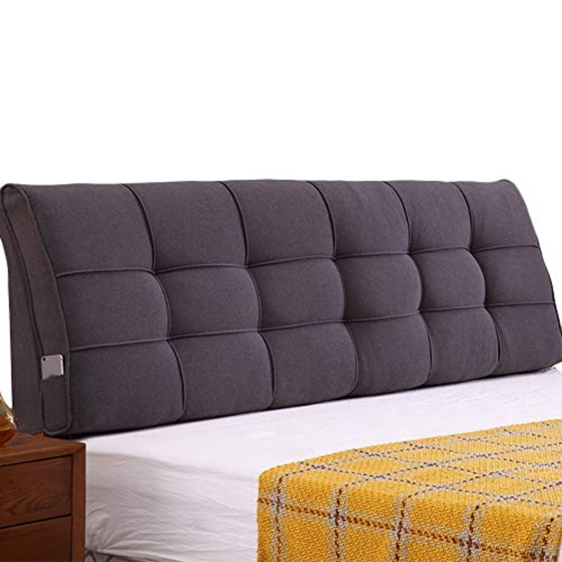 KKCF-Cuscini Testiera Letto Pad Schienale Pieno Traspirante Resistente all’Usura Lavabile Casa Biancheria3 Colori, 21 Taglia (Colore : Nero, Dimensioni : Length 170cm)