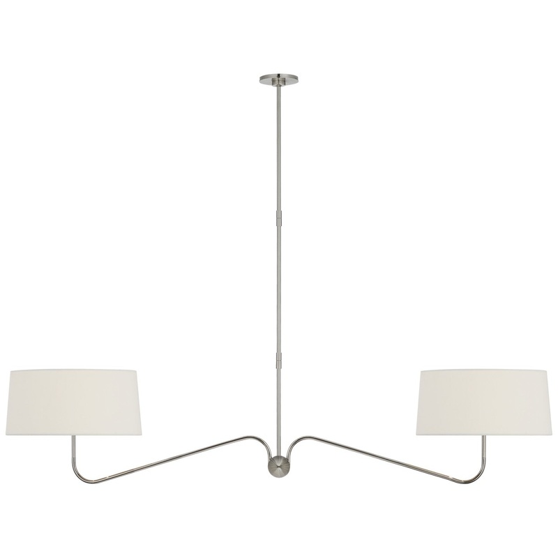 LED Chandelier from the Canto Collection in Polished Nickel Finish by Visual Comfort Signature