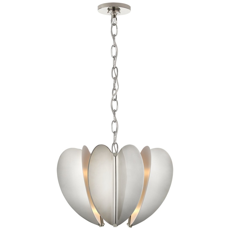 LED Chandelier from the Danes Collection in Polished Nickel Finish by Visual Comfort Signature