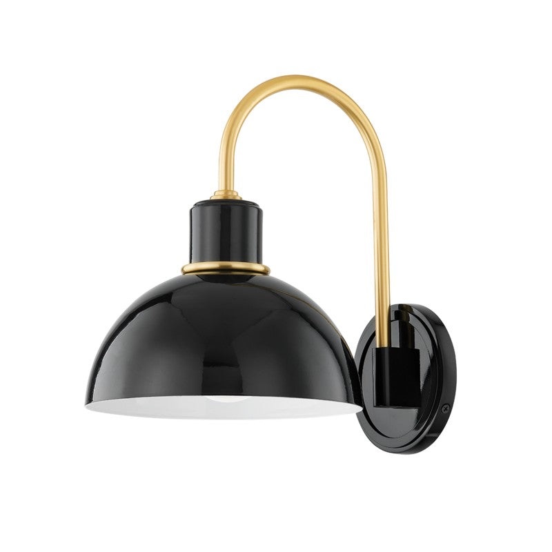 One Light Wall Sconce from the Camille Collection in Aged Brass Finish by Mitzi