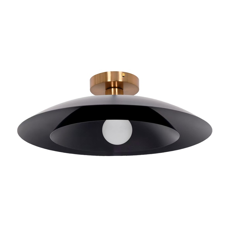 Pima 1-Light Semi-Flush Mount Matte Black