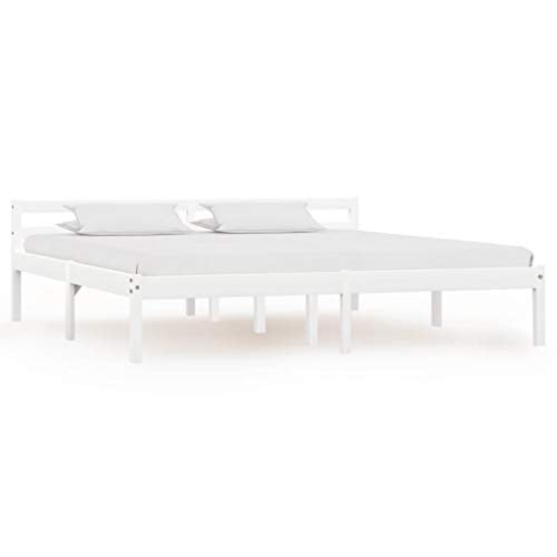 SKM Giroletto Bianco in Legno Massello di Pino 160×200 cm (21.74kg)