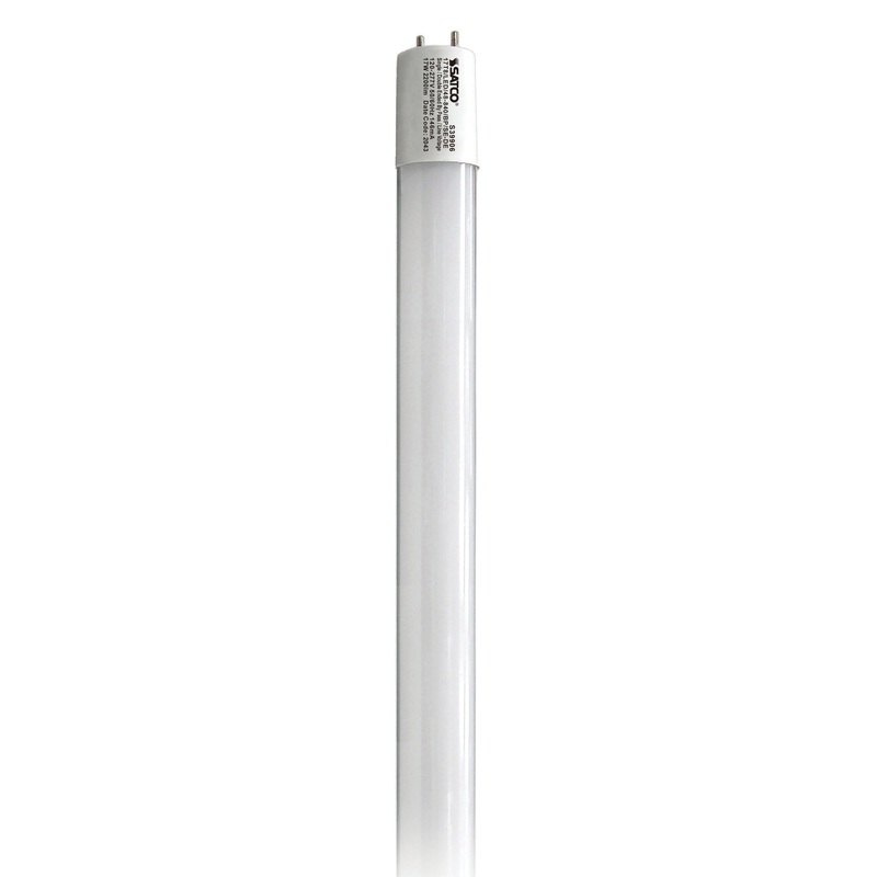 17 Watt T8 LED – 4Ft – 4000K – Medium Bi Pin base – 50000 Average rated hours – 2200 Lumens – Type B – Ballast Bypass – Single or Double Ended Wiring – Shatterproof coated Light Bulb by Satco