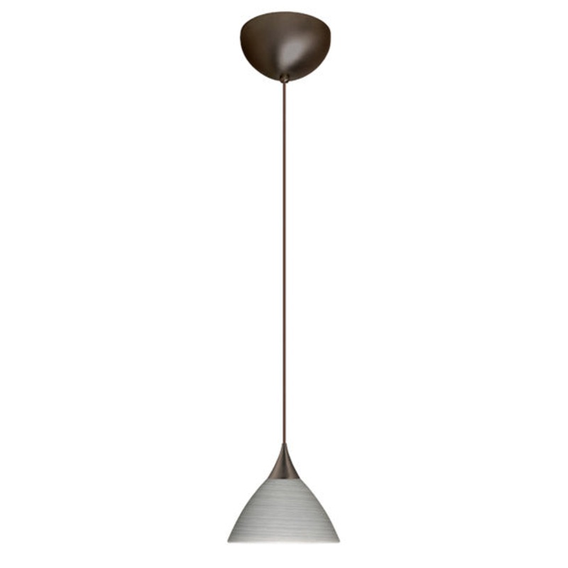 Besa 1XC-1743TN-BR Domi One Light Pendant Bronze