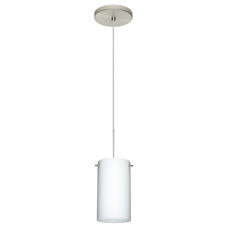 Besa 1XT-440407-SN Stilo One Light Pendant Satin Nickel