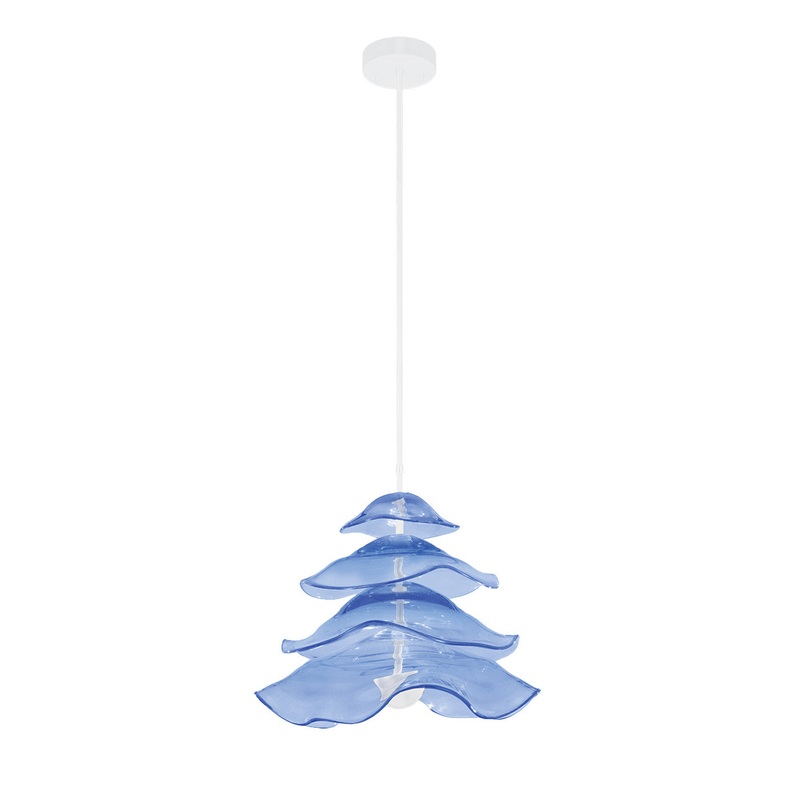 Embark 20″W Round Pendant White/Blue