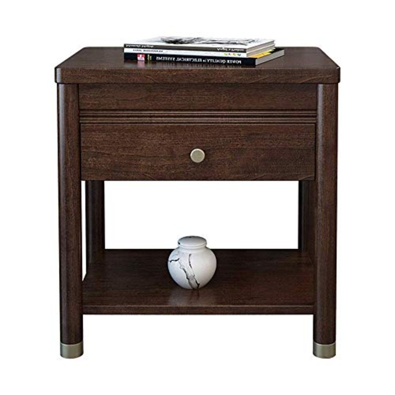 HYY-YY Legno Comodino Noce Comodino Stile Cinese Ascensore Comodino for la casa Camera da Ufficio Accessori Universitaria Corner (Colore: Brown, Dimensione: 52x40x55CM)
