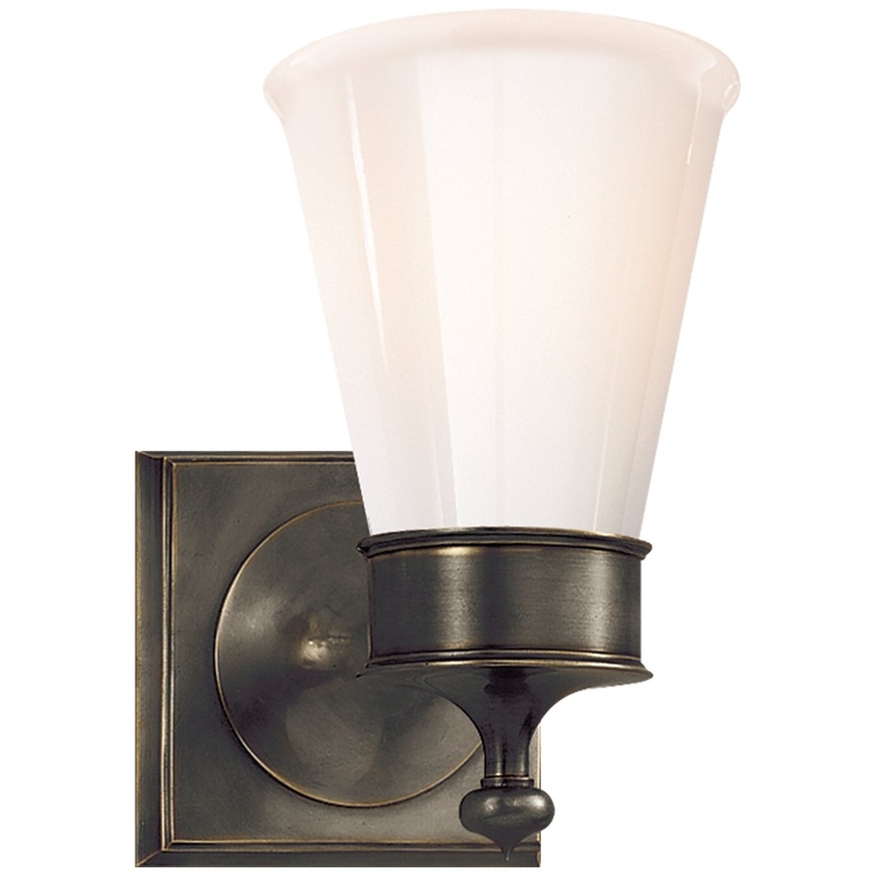One Light Wall Sconce from the Siena Collection in Bronze Finish by Visual Comfort Signature