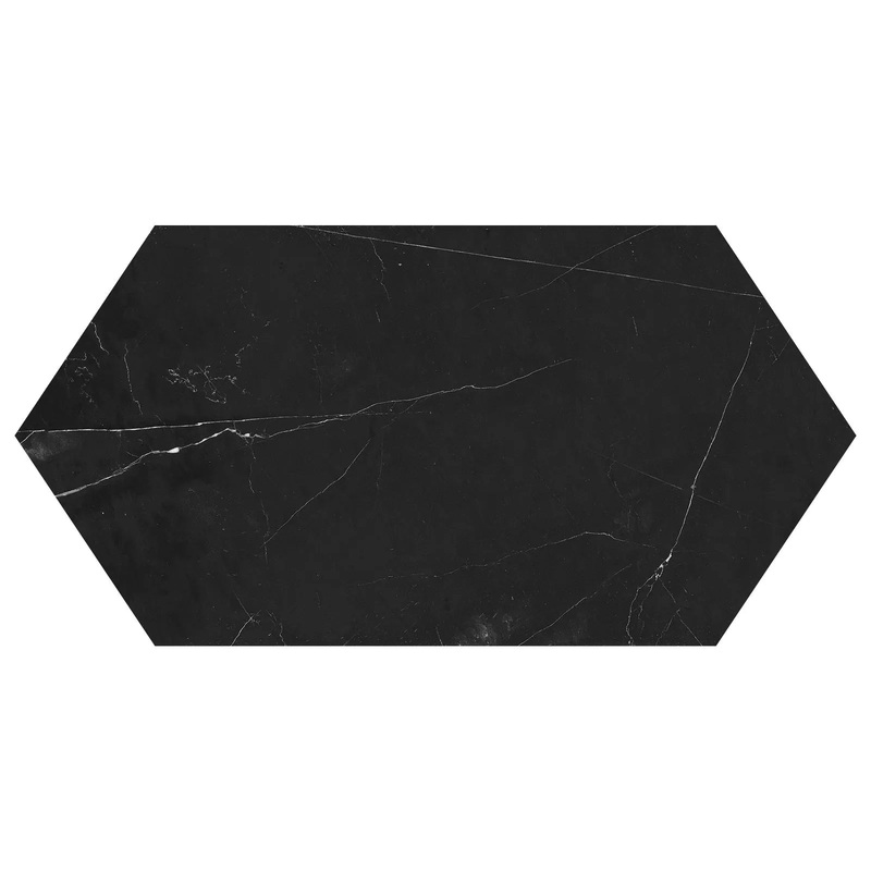 24 Inch Galaxia Nero Picket Polished Marble Tile – 12″ x 24″