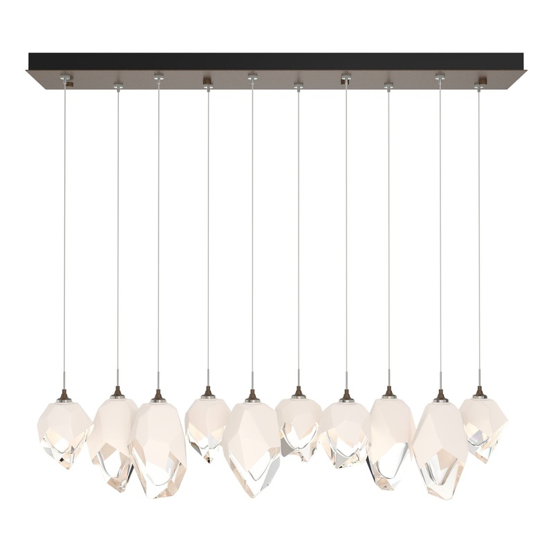 Chrysalis 10-Light Mixed Crystal Pendant Bronze White Crystal (WP)