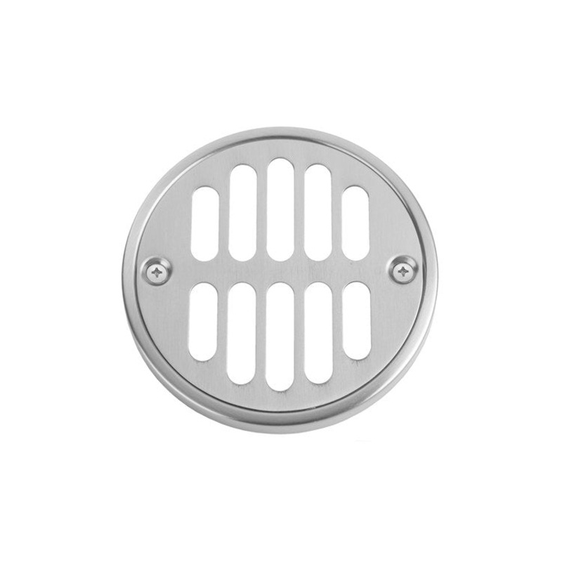 Drain Plate Round Shower 3-3/8 Inch Matte Black Brass Depth 3/8 Inch