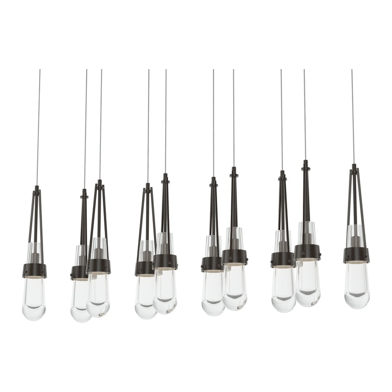 Link 10-Light Clear Glass Pendant Oil Rubbed Bronze