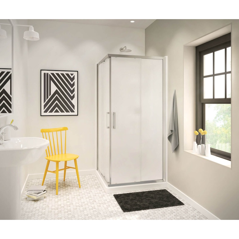 Radia Square Sliding Shower Door 36 x 36 x 71  in. 6 mm