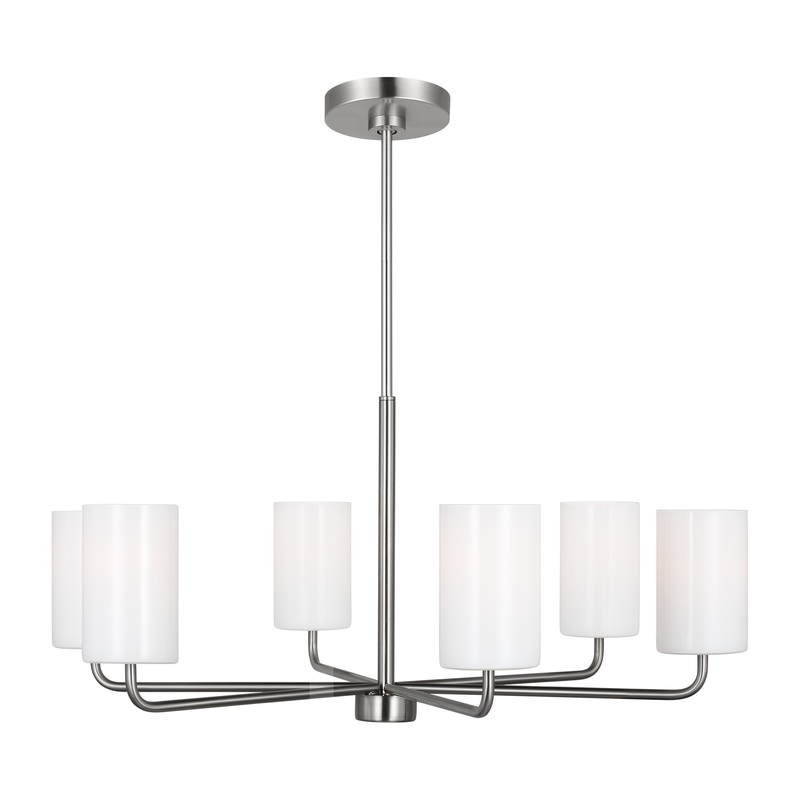 Rhett Large Chandelier Brushed Steel None
