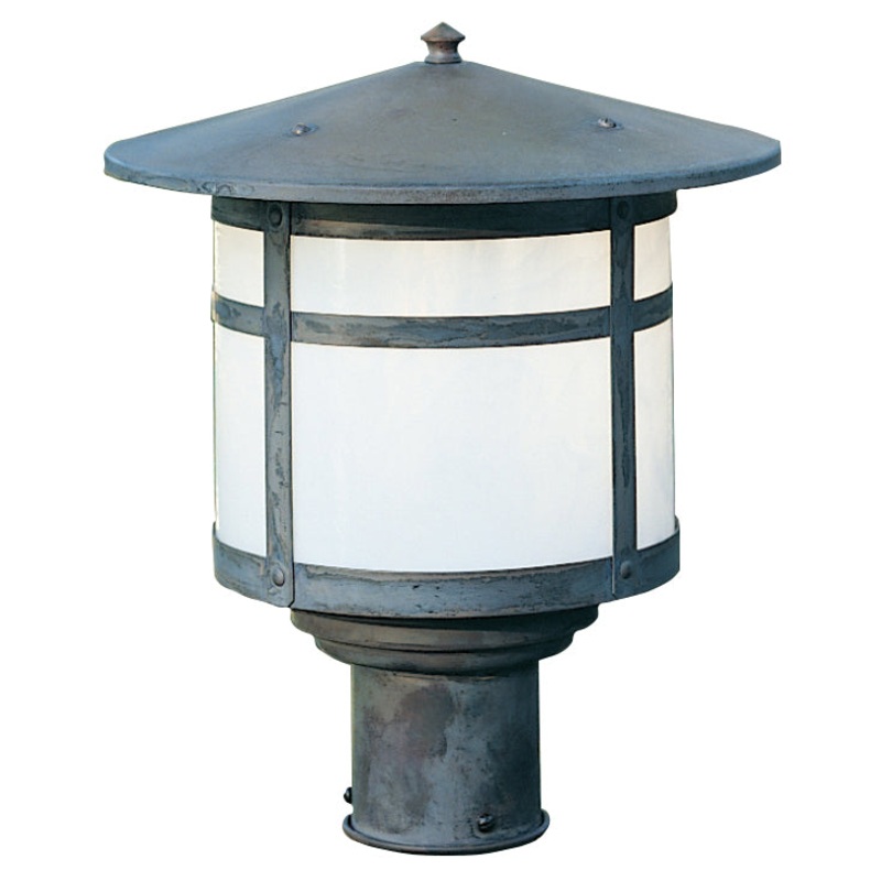 Arroyo BP-11WO-MB Berkeley One Light Post Mount Mission Brown