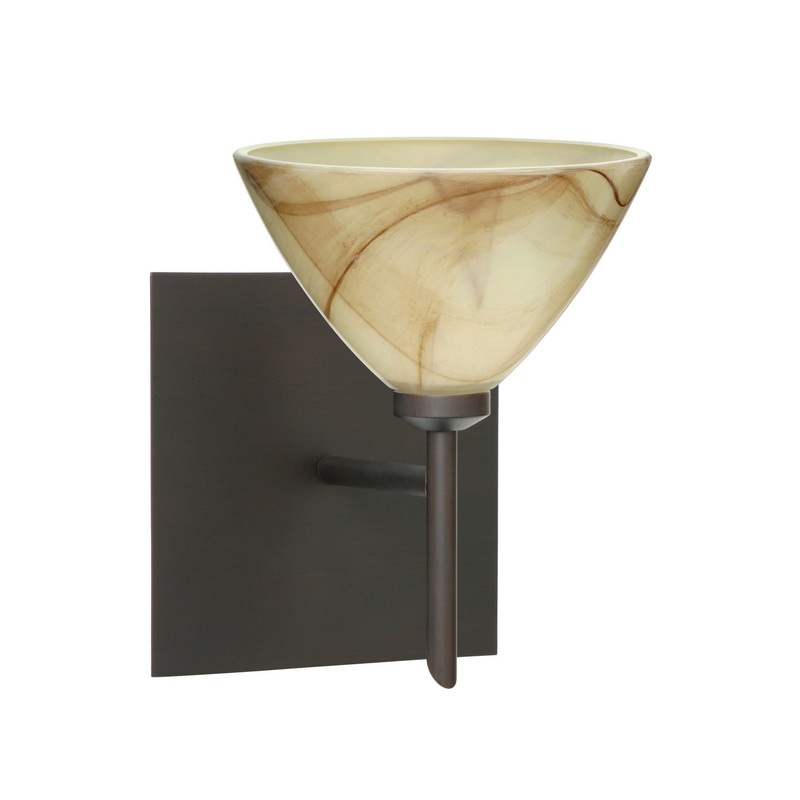 Besa 1SW-174383-BR-SQ Domi One Light Wall Sconce Bronze