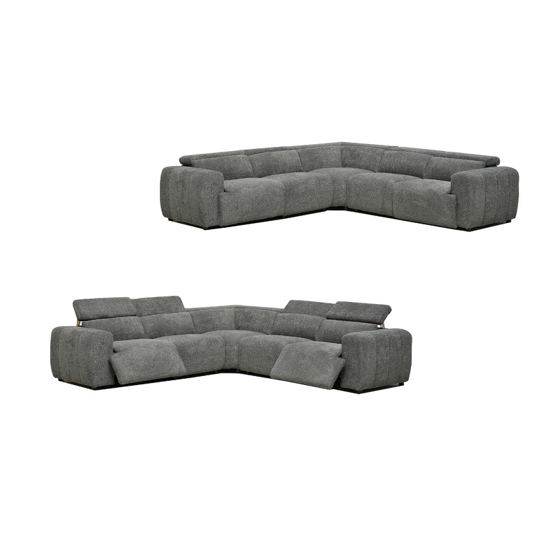 Cleo Boucle Electric Modular Lounge – Light Grey
