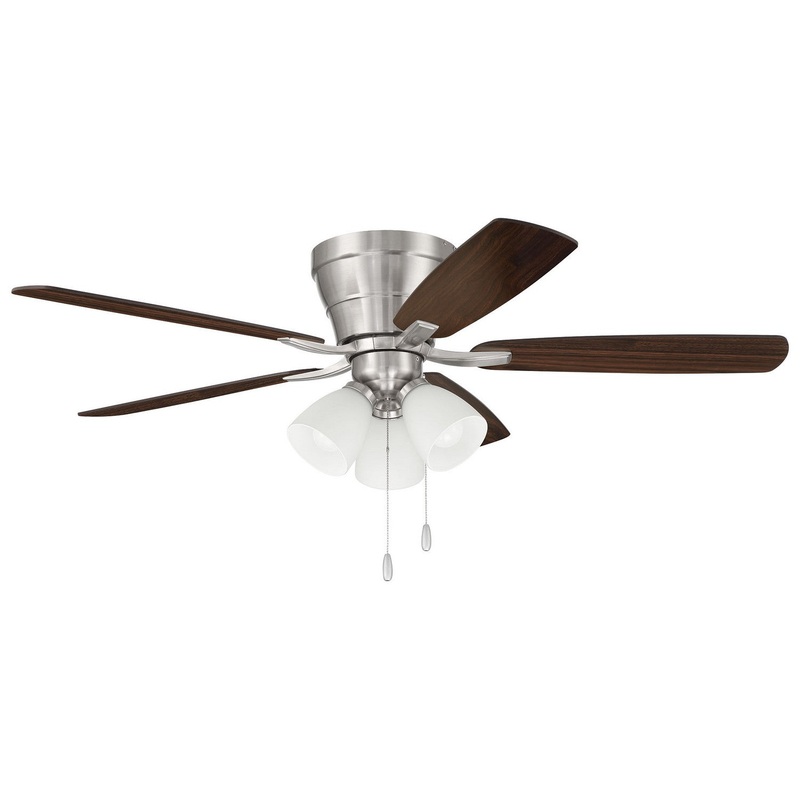 Craftmade WHL52BNK5C3 Wheeler 52 3-Light 52″Ceiling Fan Brushed Polished Nickel