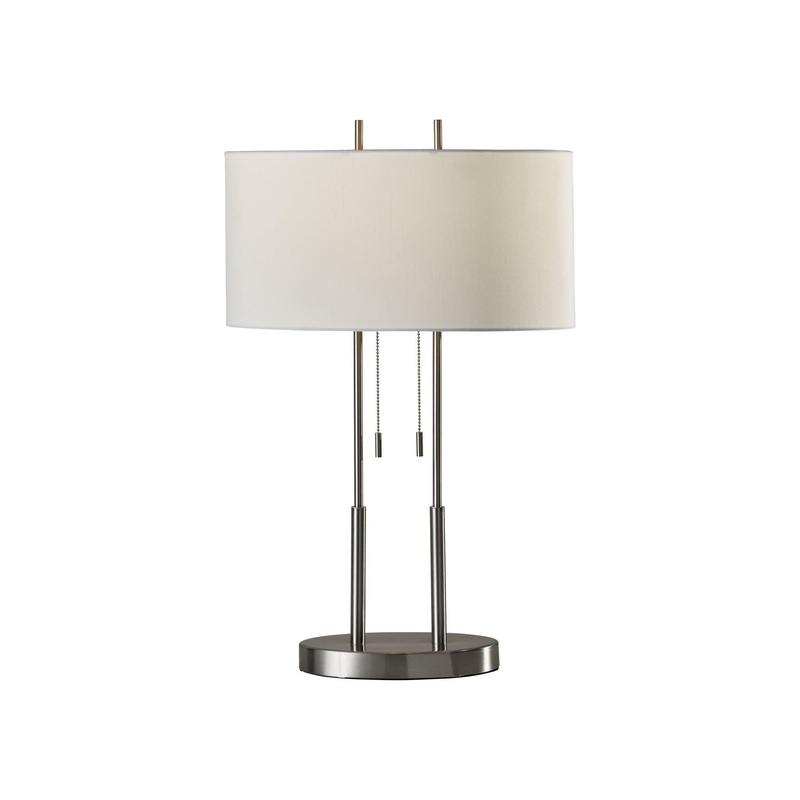Duet Table Lamp Brushed Steel