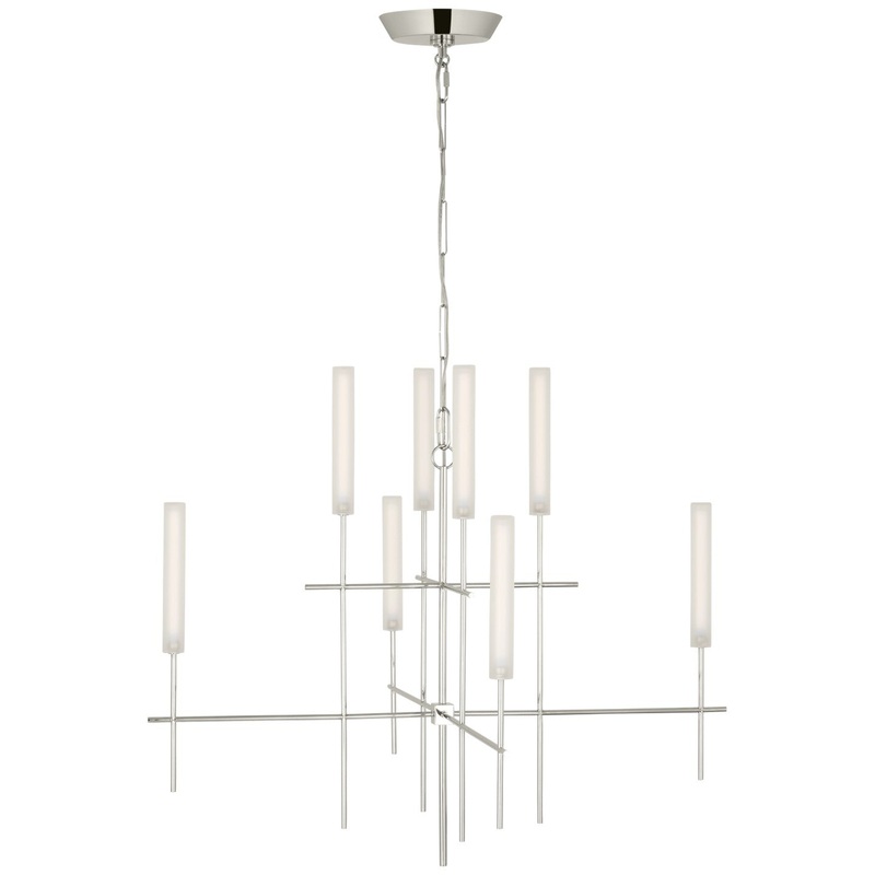 LED Chandelier from the Fay Collection in Polished Nickel Finish by Visual Comfort Signature