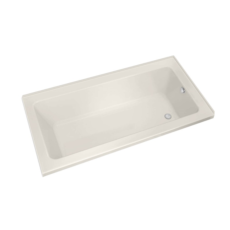MAAX 106200-R-000-007 Pose 6030 IF Acrylic Corner Right Right-Hand Drain Bathtub in Biscuit