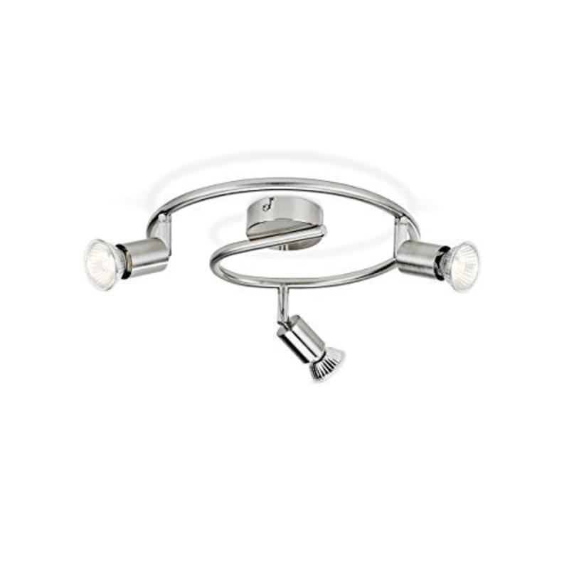 Philips Lighting Limbali Lampada Faretti a Spirale 3 Luci 3 x 50 W, Argento