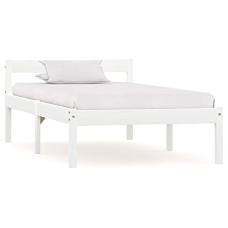 SKM Giroletto Bianco in Legno Massello di Pino 90×200 cm (12.92kg)
