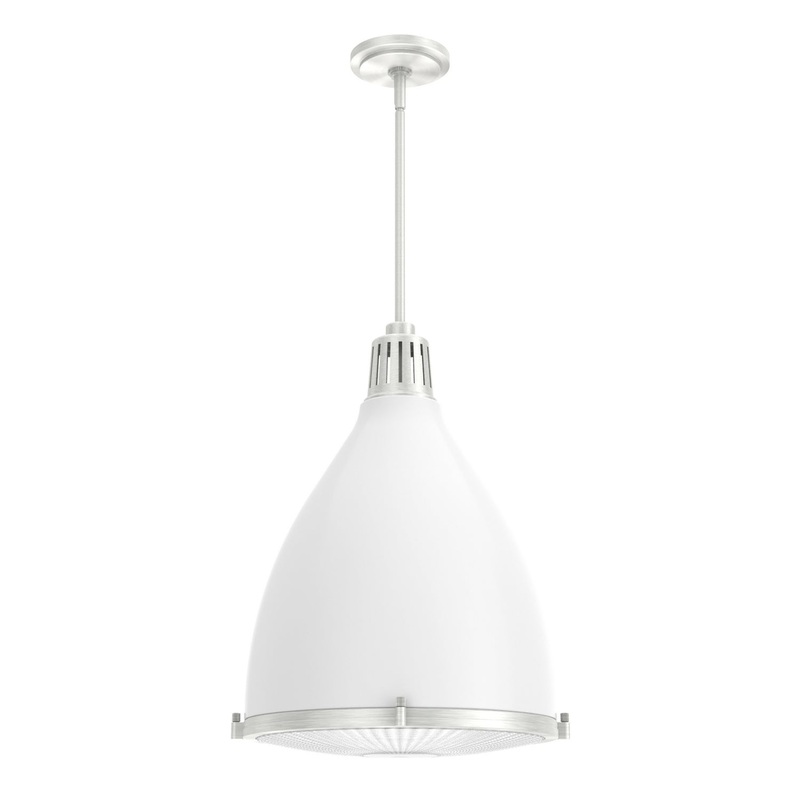Three Light Pendant from the Bluff View Collection in Fresh White Finish by Hunter