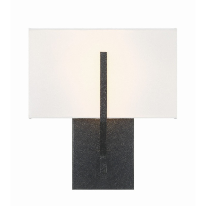 Two Light Wall Sconce from the Carlyn Collection in Black Finish by Crystorama