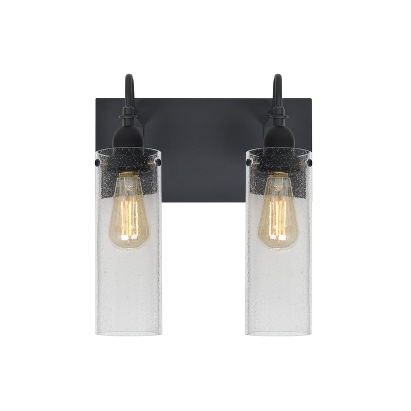 Besa 2WG-JUNI10CL-EDIL-BK Juni Two Light Wall Sconce Black
