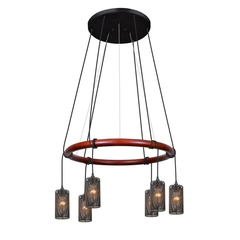 Besa CIRQUE-120V-BK-MS Cirque Six Light Pendant Black