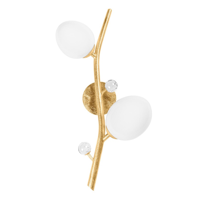 Corbett Lighting 354-02-VGL Mirielle Two Light Wall Sconce Vintage Gold Leaf