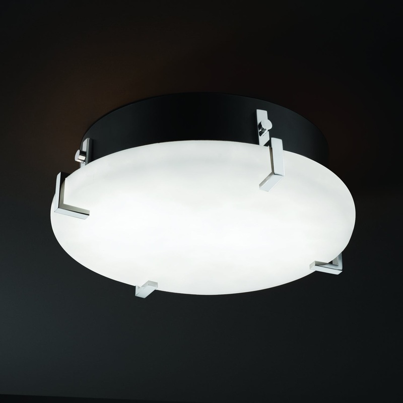 Flush-Mount from the Clouds Collection in Polished Chrome Finish by Justice Designs